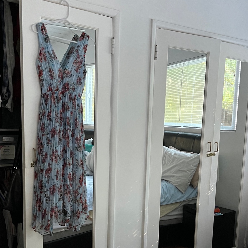 Likely Floral V-Neck High Low Dress